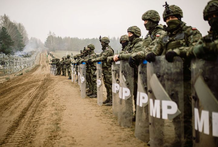 Νοέμβριος 2021 - Πολωνία - Στρατιωτική Αστυνομία στα σύνορα με τη Λευκορωσία