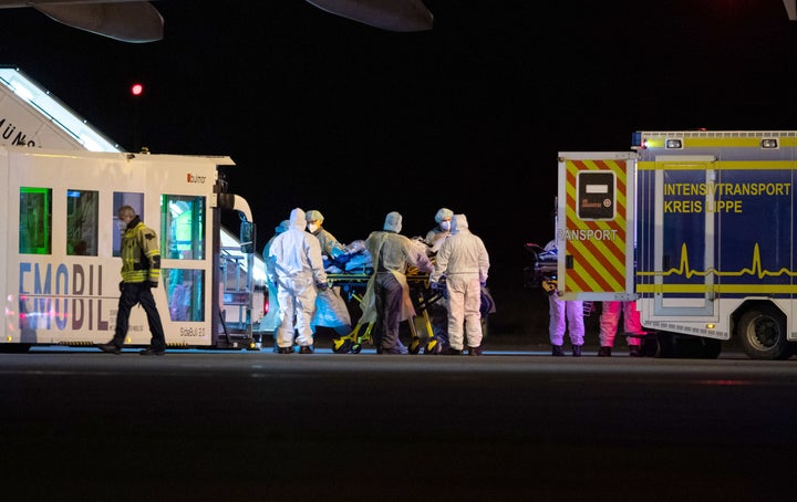 Traslado de pacientes por el territorio alemán.