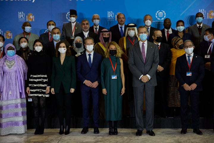Felipe VI durante la inauguración de la 143 Asamblea de Unión Interparlamentaria en Madrid.
