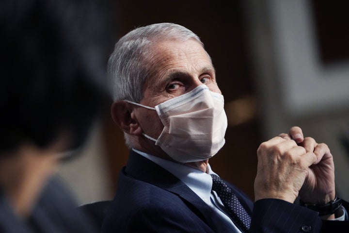 Dr. Anthony Fauci, director of the National Institute of Allergy and Infectious Diseases, testifies during the November 4 Senate Health, Education, Labor and Pensions Committee hearing.