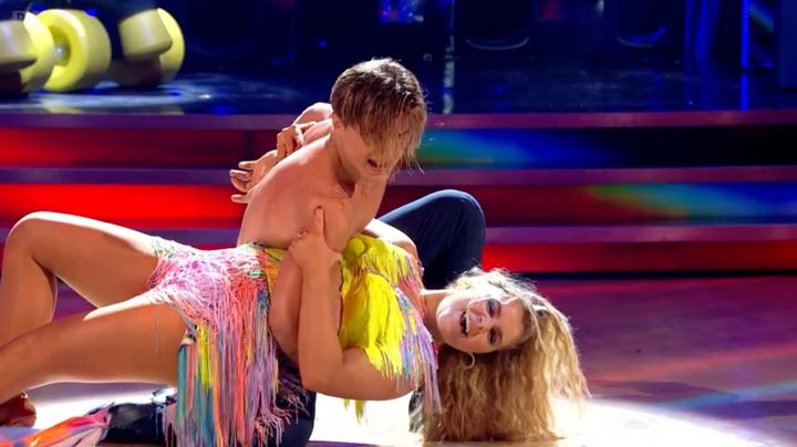 Nikita ended up completely shirtless after his and Tilly's final performance in the competition