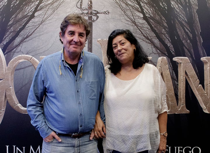 Almudena Grandes y Luis García Montero, en un evento en Madrid en octubre de 2016.