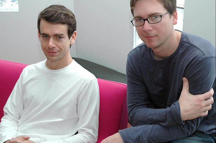 Jack Dorsey y Biz Stone, en 2007 tras fundar Twitter