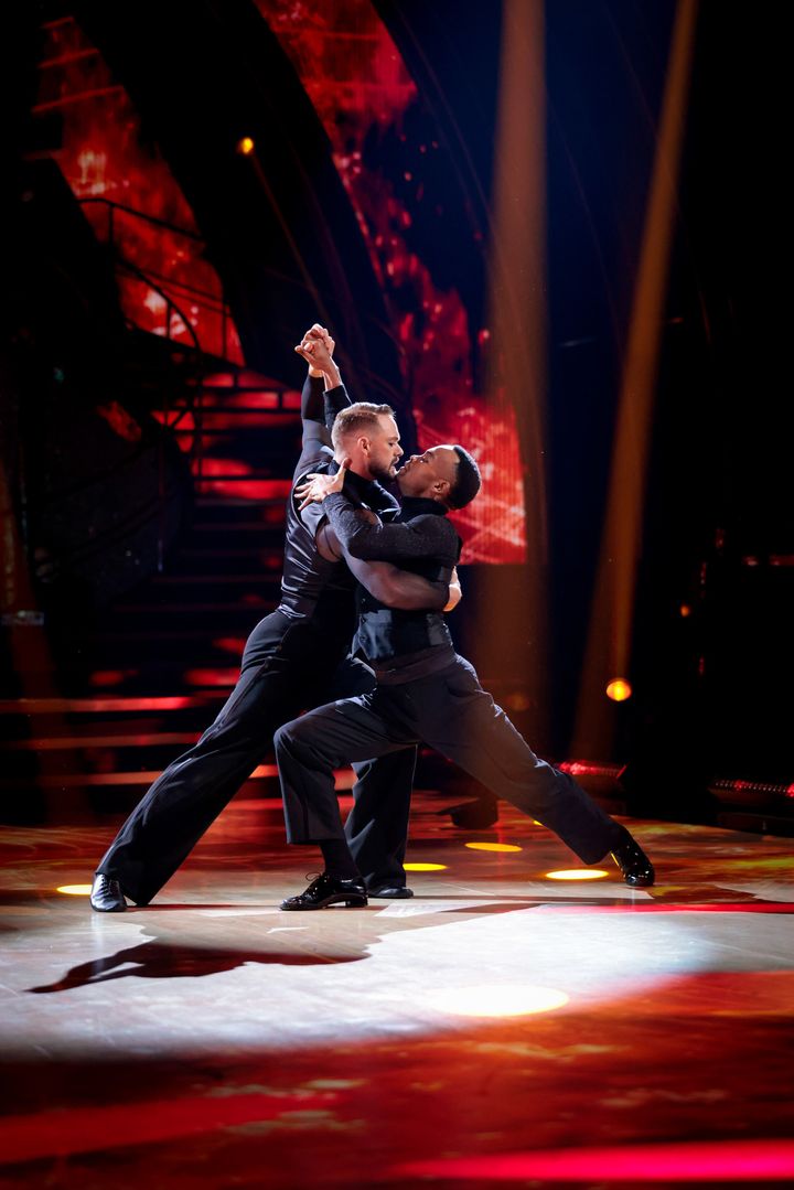 John and his dance partner Johannes Radebe received rave reviews for their Argentine Tango