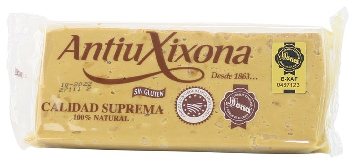 Antiu Xixona Calidad Suprema (Etiqueta transparente).