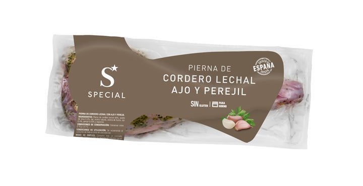 Pierna de cordero lechal de la serie Special de Aldi.