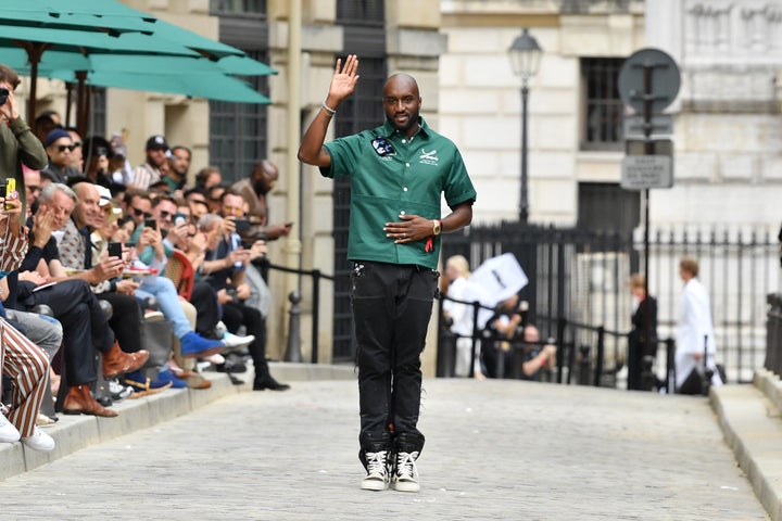 Virgil Abloh walks the runway during the Louis Vuitton Menswear Spring Summer 2020 show as part of Paris Fashion Week on June 20, 2019 in Paris.