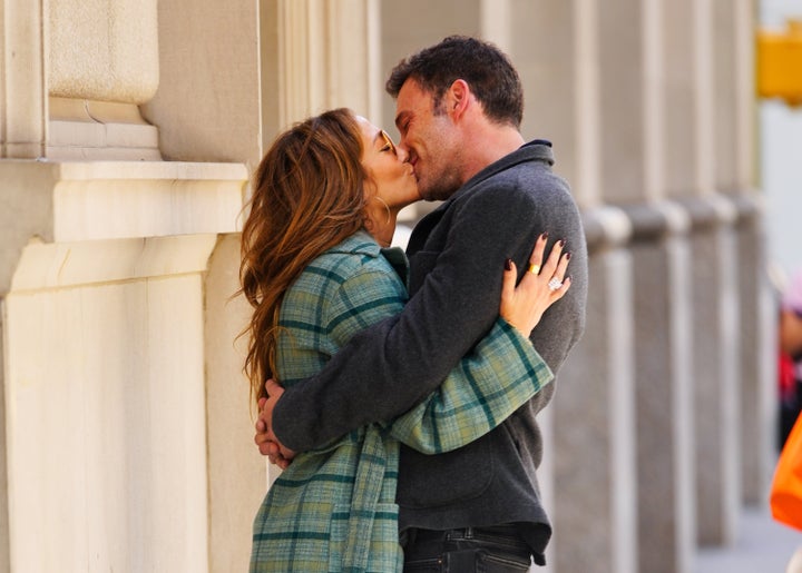 Jennifer Lopez and Ben Affleck are seen on September 26, 2021 in New York City. (Photo by Gotham/GC Images)