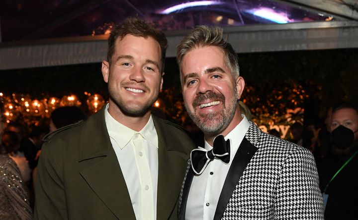 Colton Underwood (left) and Jordan C. Brown attended the Baby2Baby Gala in Los Angeles in November.