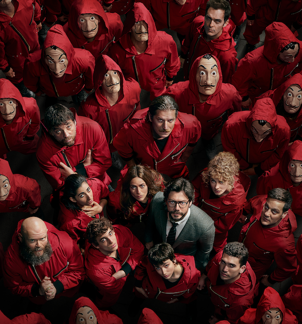 Los protagonistas de 'La casa de papel'.