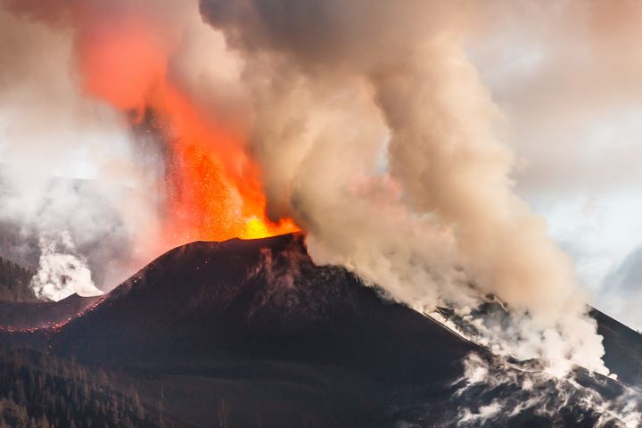 Volcán de Cumbre Vieja en La Palma.