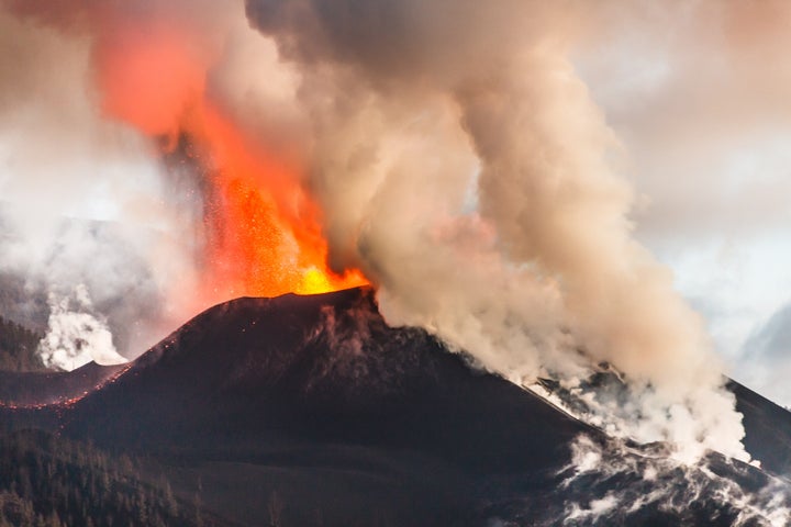 Volcán de Cumbre Vieja en La Palma.