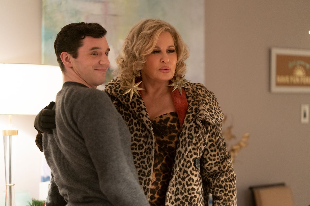 Jennifer Coolidge (right) is deadpan perfection as Peter's Aunt Sandy