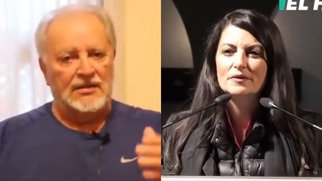 Julio Anguita y Macarena Olona.