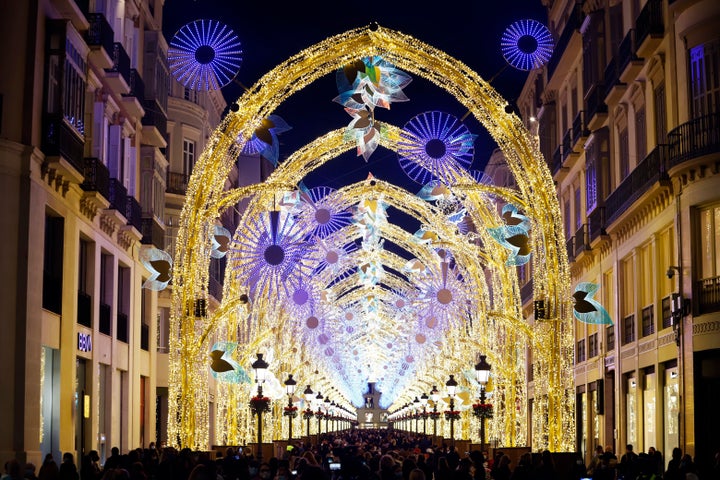 Iluminación de calle Larios en Málaga.
