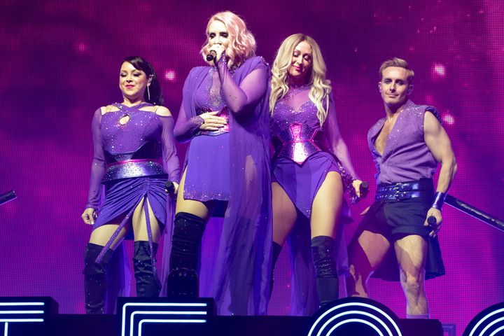 Lisa Scott-Lee, Claire Richards, Faye Tozer and Ian "H" Watkins of Steps perform at London's The O2 Arena last month.