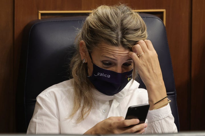 Yolanda Díaz, vicepresidenta segunda y ministra de Trabajo, en el Congreso.