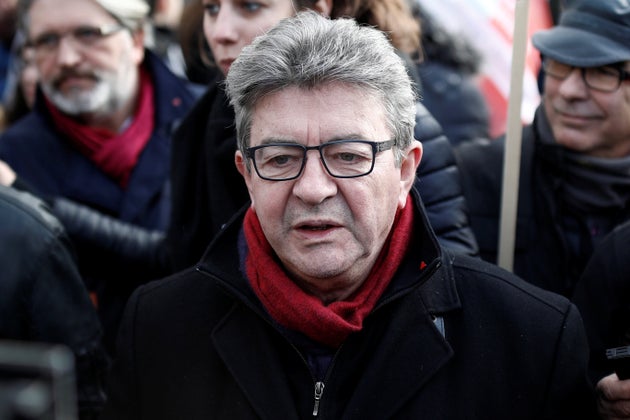 Jean-Luc Melenchon en 2019 lors d'une manifestation contre la réforme des