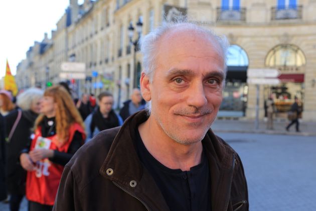 Philippe Poutou lors de la campagne des municipales à Bordeaux en