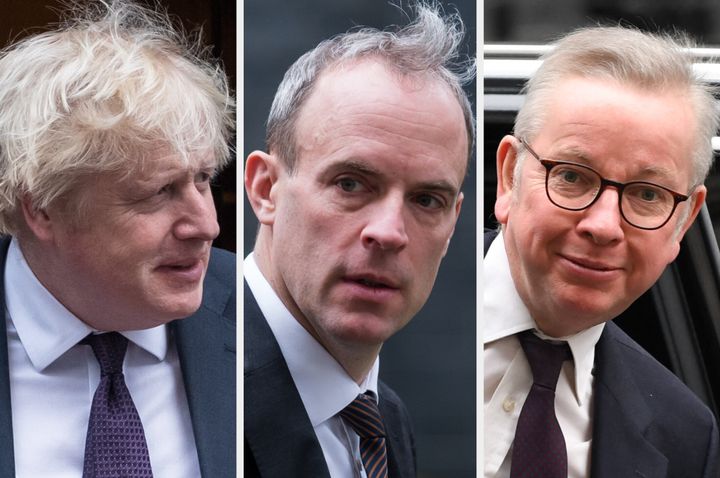 Boris Johnson, Dominic Raab and Michael Gove