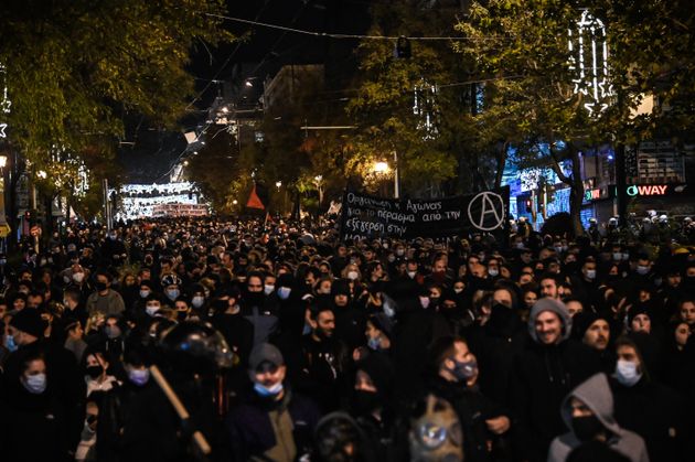 Πορεία στο κέντρο της Αθήνας για τα 13 χρόνια από τη δολοφονία του Αλέξανδρου Γρηγορόπουλου από οργανώσεις...