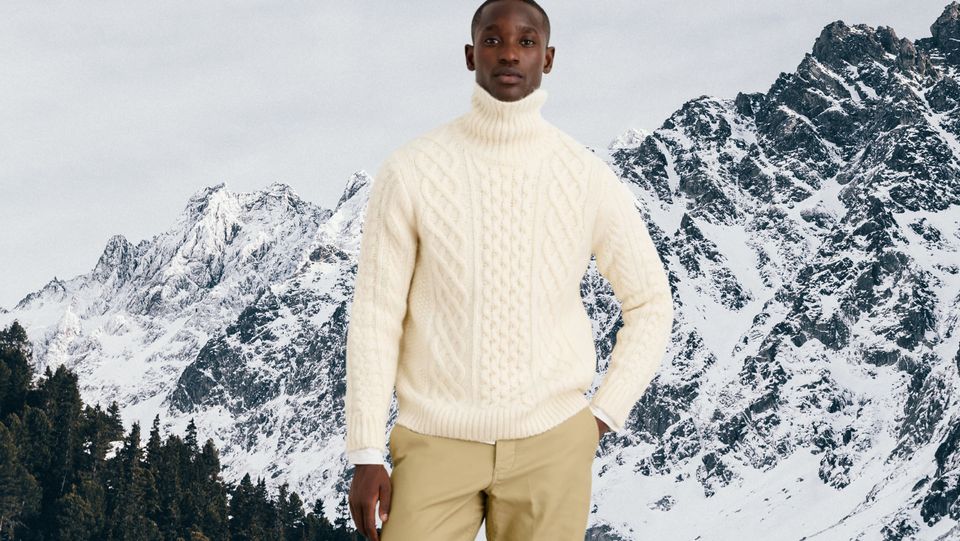 A near-identical turtleneck sweater