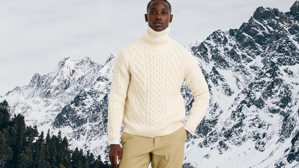 A near-identical turtleneck sweater