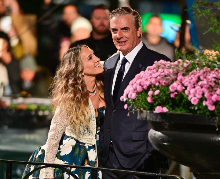 Sarah Jessica Parker And Chris Noth On The Set &Quot;And So ...&Quot; In November.