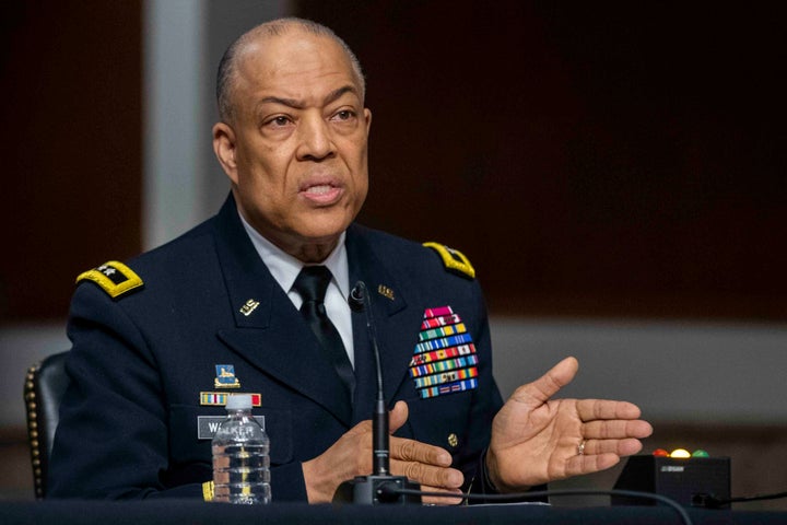 Maj. Gen. William J. Walker, the former commanding general of the District of Columbia National Guard, testifies on March 3, 2021, about the DHS, FBI, National Guard and Department of Defense response to the Jan. 6 Capitol Riot.
