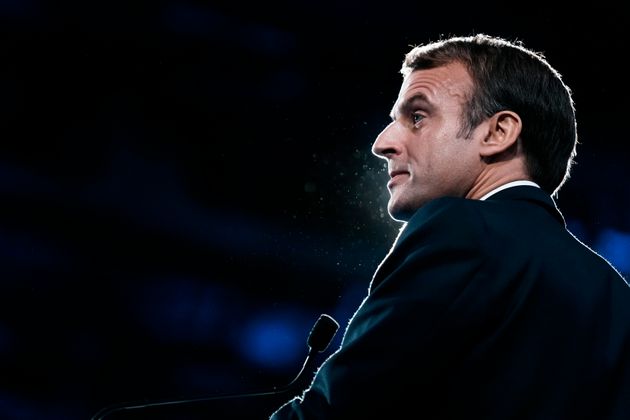 (Photo d'illustration d'Emmanuel Macron. Prise le 18 novembre 2021 à l'AMF par AP Photo/Thibault...