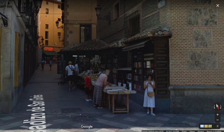 Captura de Google Maps del pasadizo de San Ginés.
