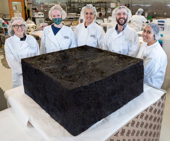 MariMed, a Massachusetts-based cannabis operator, unveiled the “world’s largest” pot brownie in honor of National Brownie Day on Wednesday.
