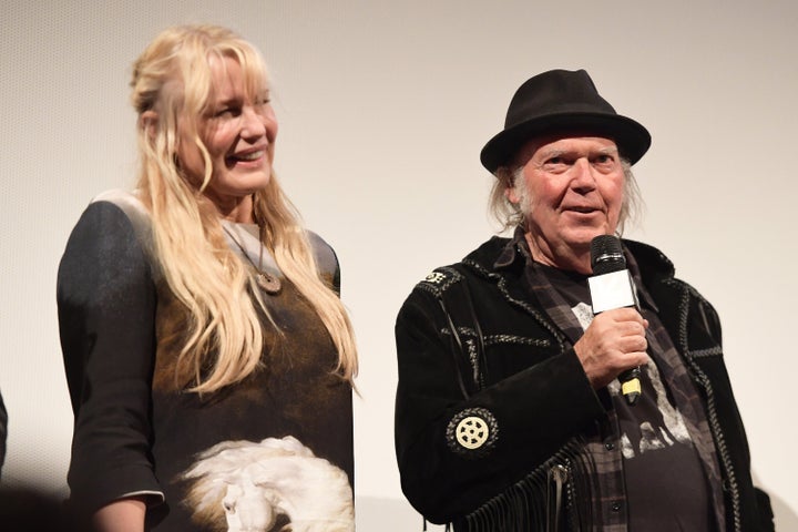 Daryl Hannah and Neil Young attend the "Paradox" premiere at SXSW in 2018.