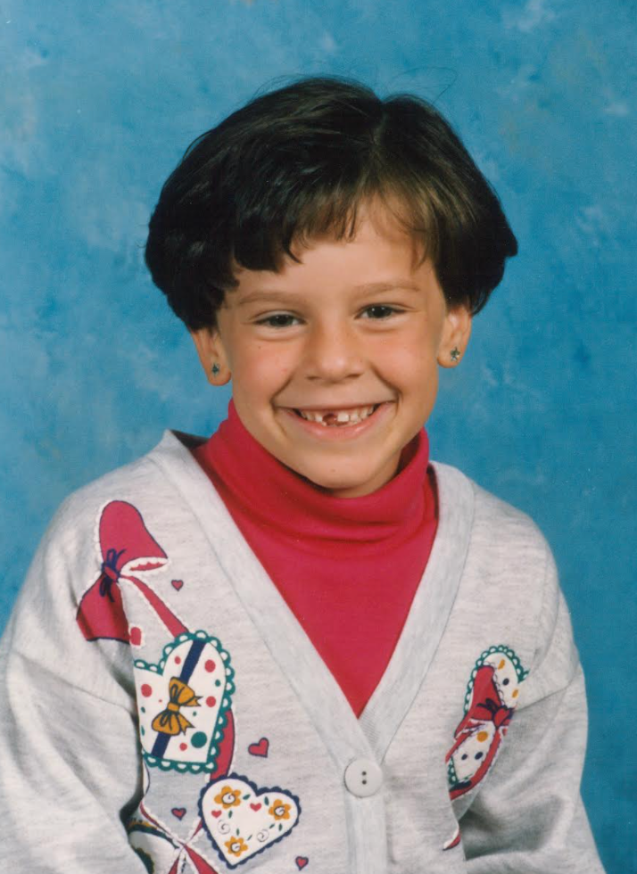 The author in her second grade school photo.