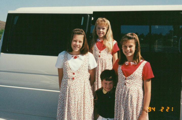 The author as a teenager (left) with his siblings.