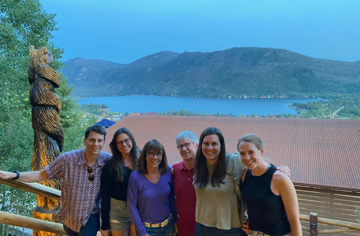 The author (second from left) with his family on a recent trip to the Rockies.