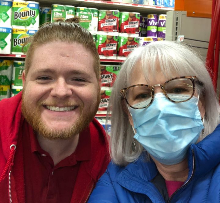 The author (right) with Lee, an associate at Family Dollar in Wynantskill, New York.