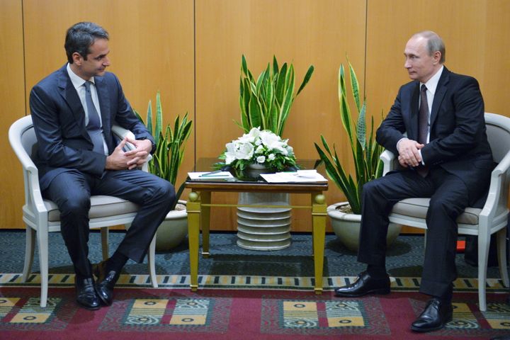 Στιγμιότυπο από την συνάντηση Μητσοτάκη - Πούτιν το 2016 