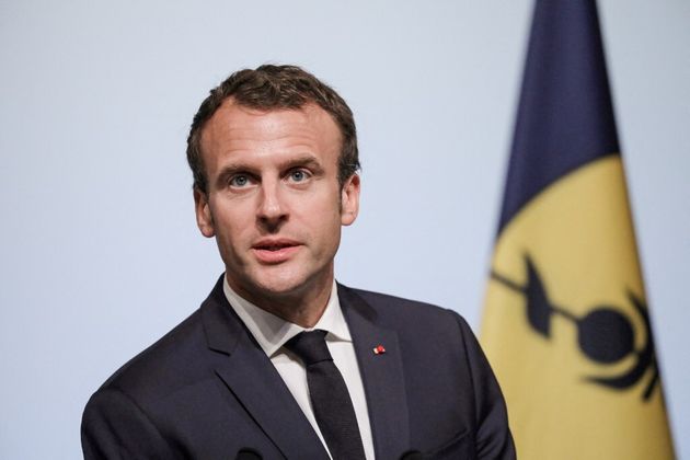 Emmanuel Macron le 5 mai 2018, lors de son unique déplacement à Nouméa.