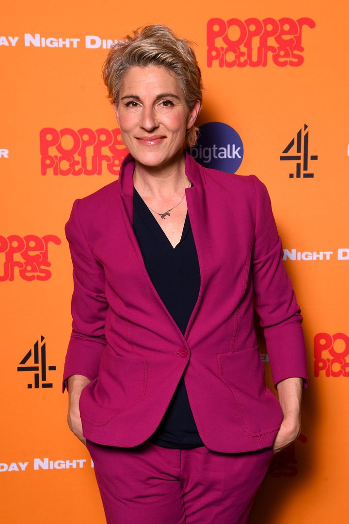 Tamsin Greig at a Friday Night Dinner red carpet event