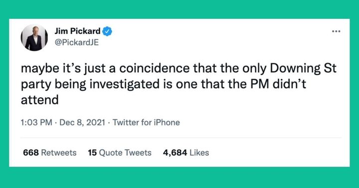 Jim Pickard tweeted about the party being investigated by the Met