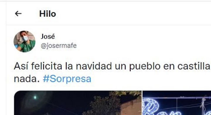 El tuit viral de las luces de Valdepeñas.