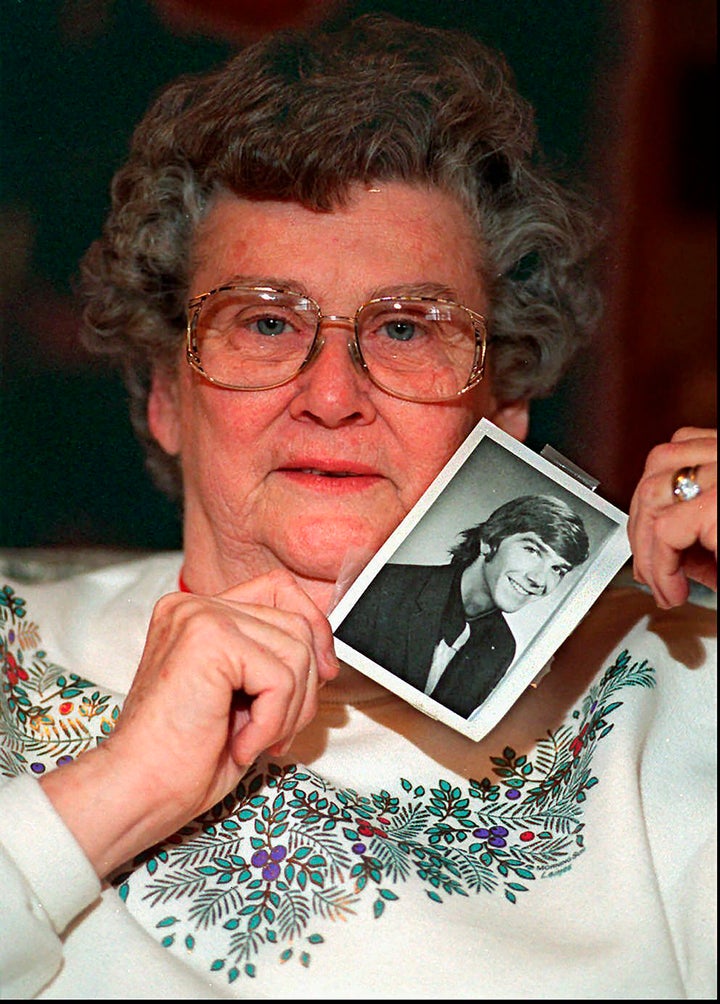 Louise Clinkscales, who died earlier this year, holds a photo of her son Kyle Clinkscales who went missing in 1976.