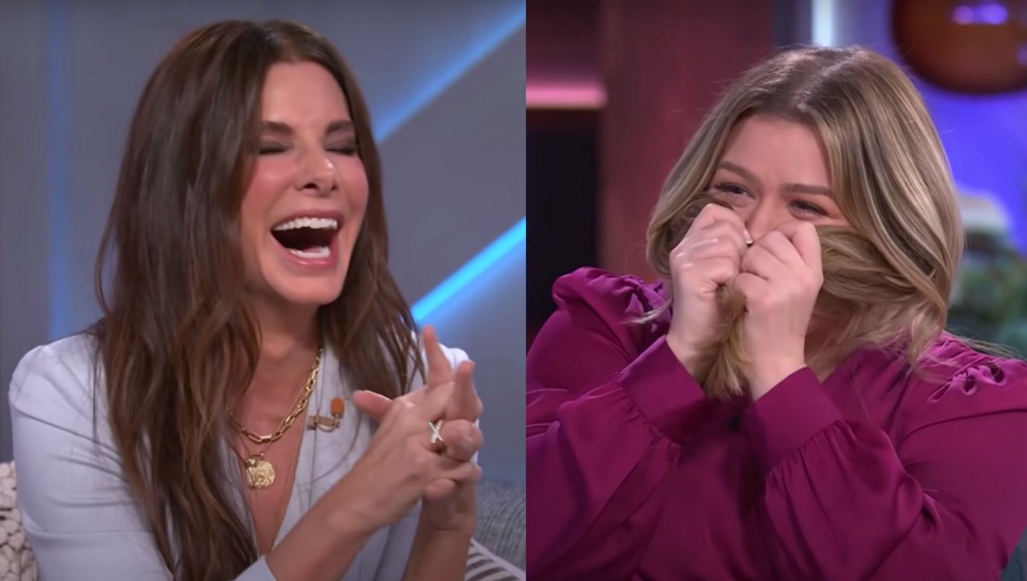 Try Not To Laugh As Sandra Bullock's Interview With Kelly Clarkson Goes ...