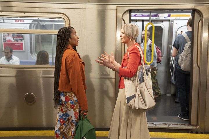 Karen Pittman and Cynthia Nixon in HBO Max's "And Just Like That ... "