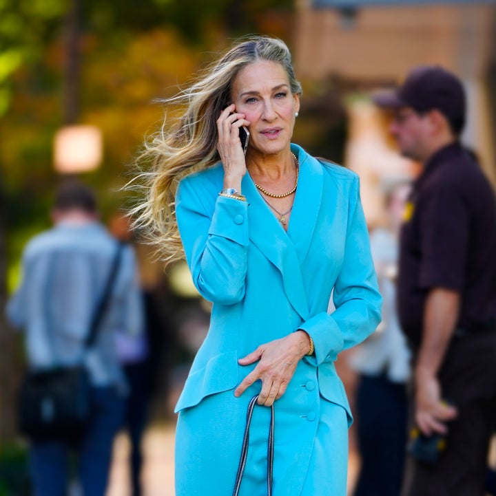 Sarah Jessica Parker, durante el rodaje de 'And Just Like That' en noviembre de 2021 en Nueva York.
