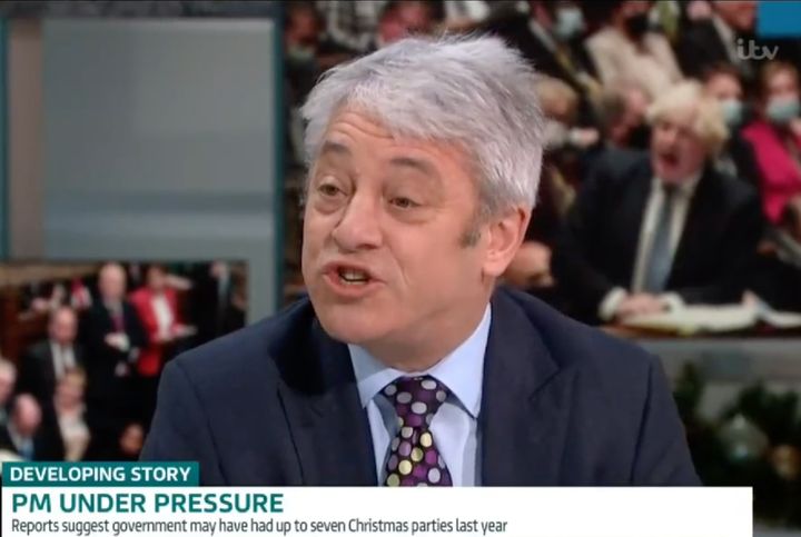 John Bercow took aim at Boris Johnson on Good Morning Britain on Friday