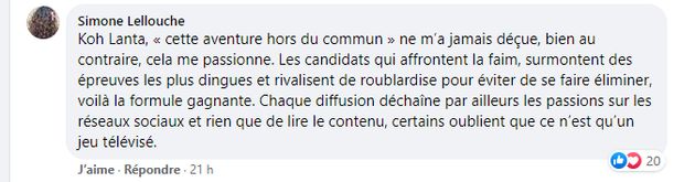 Commentaire de Karo Line sous la publication du HuffPost