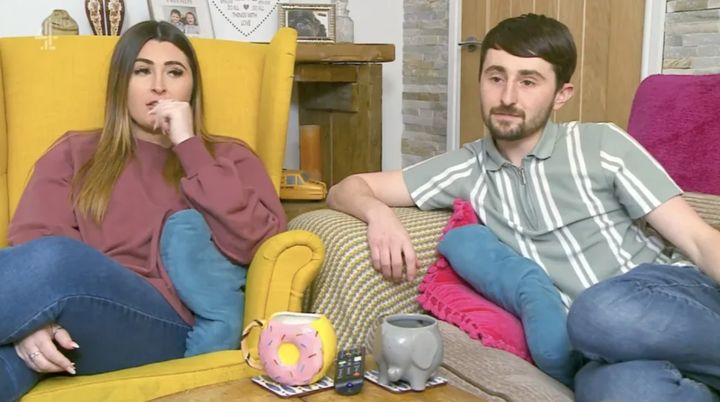 Gogglebox stars Sophie and Pete Sandiford.