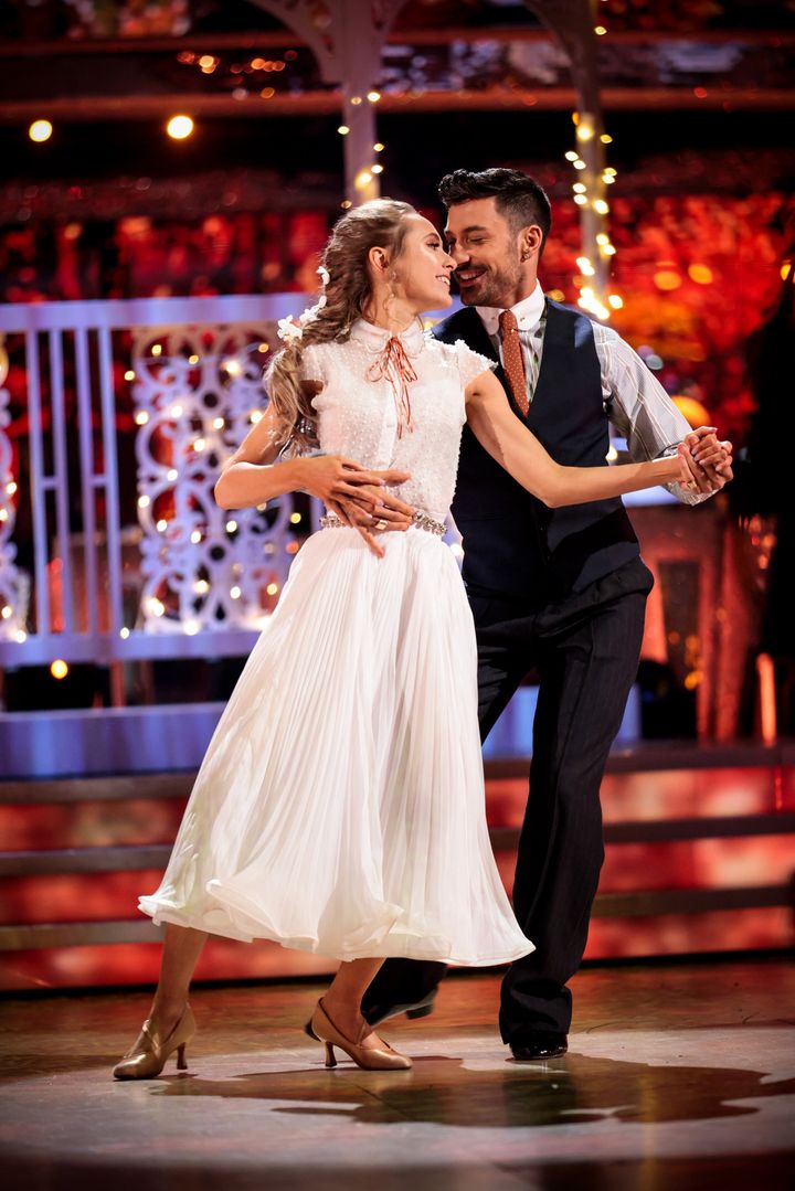 Rose with her dance partner Giovanni Pernice
